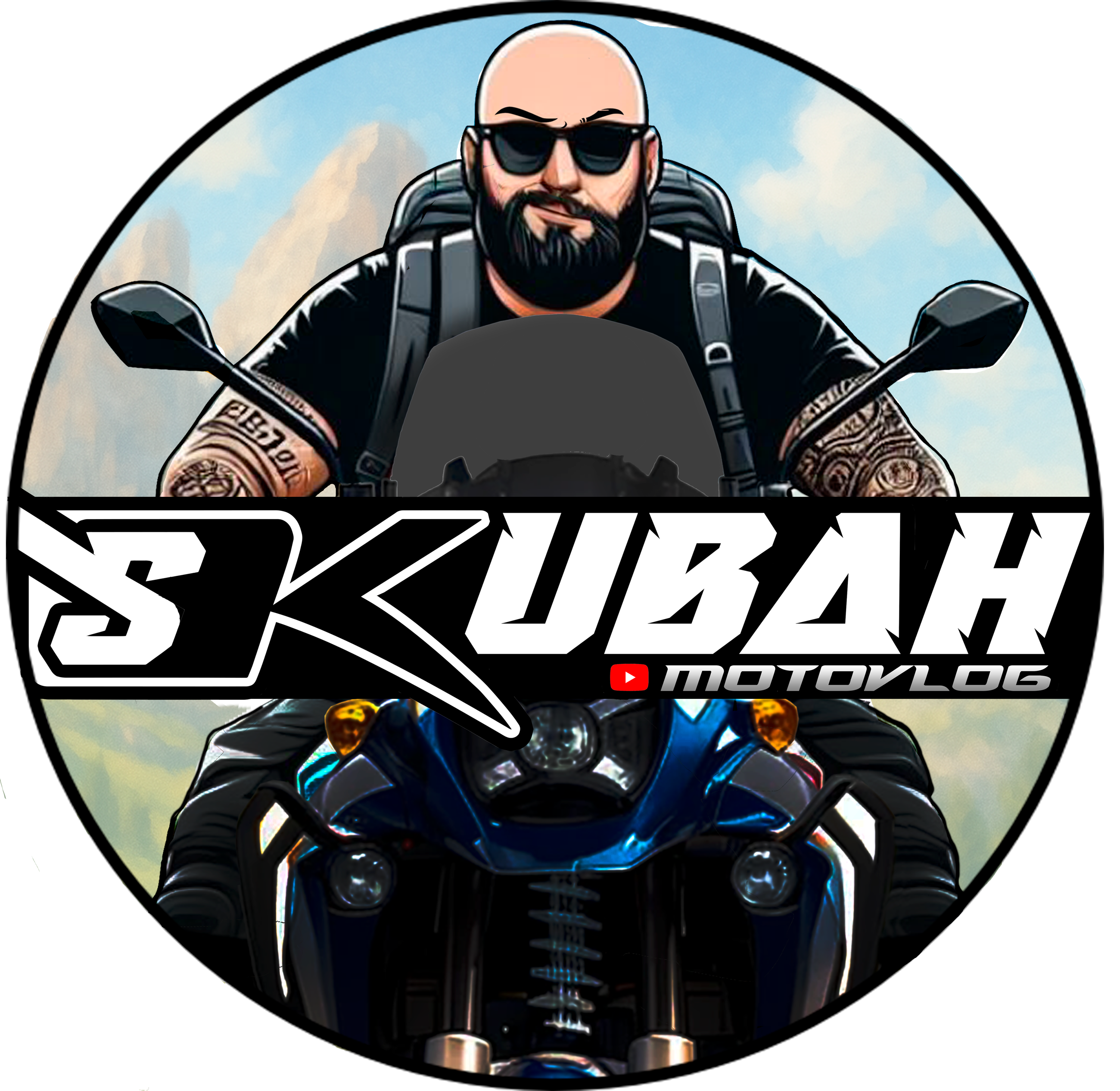 Logo del canal de YouTube de Skubah Motovlog